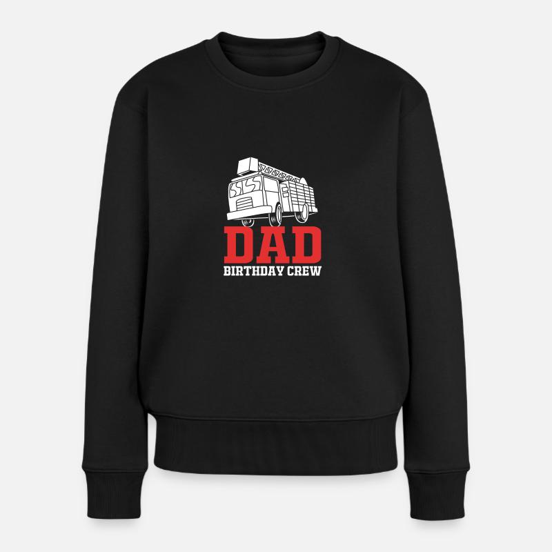 Feuerwehrauto Kindergeburtstag - Frauen Premium Bio Pullover - Schwarz