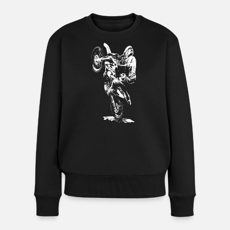 Motocross Rennen - Frauen Premium Bio Pullover - Schwarz
