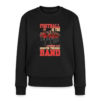 Le football fait la première partie du groupe - Pull Premium bio Femme - noir - Devant - Julia (174cm)