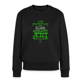 Gift for Elijah - Women's Premium Organic Jumper - black - Front - Julia (174cm)
