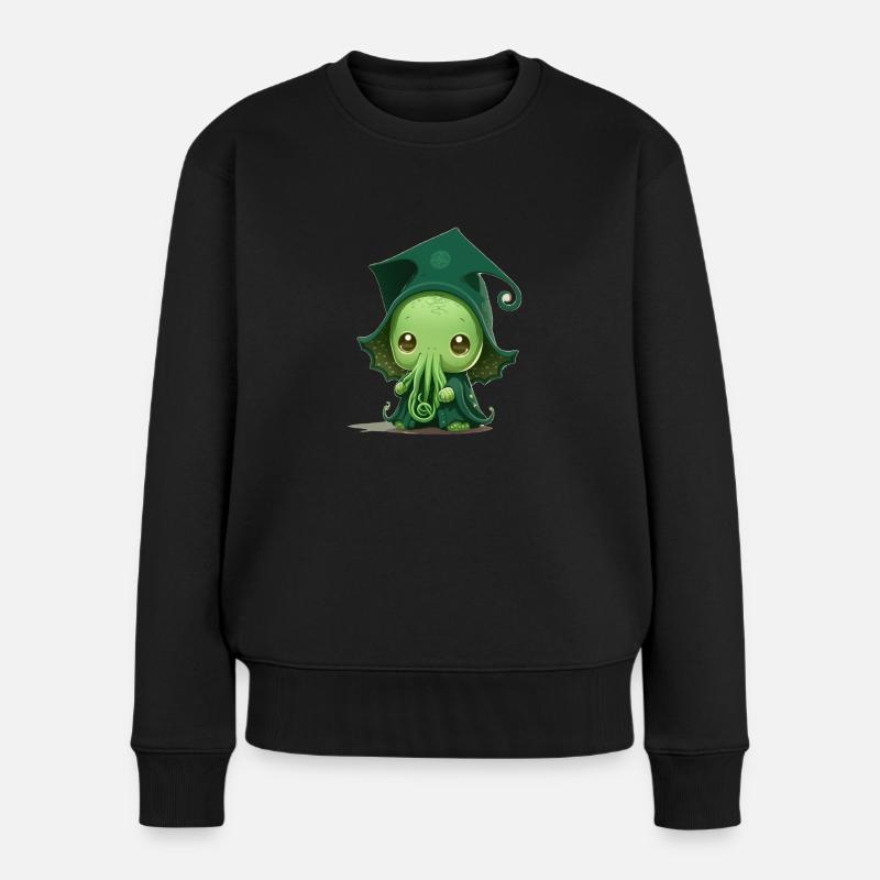 Ein süßer Baby-Cthulhu - Frauen Premium Bio Pullover - Schwarz