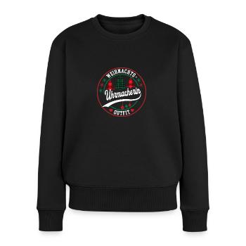 Uhrmacherin Weihnachten Uhrmacherei XMAS Outfit - Frauen Premium Bio Pullover - Schwarz - Vorne - Julia (174cm)
