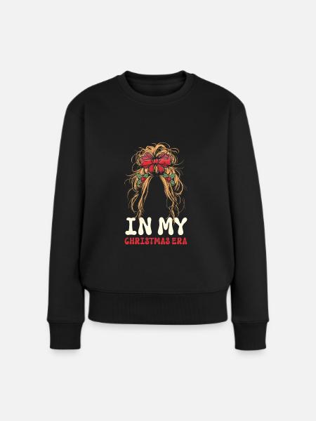 Weihnachten Xmas Spruch In My Christmas Era - Frauen Premium Bio Pullover - Schwarz