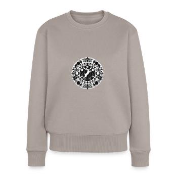Easter Ostara Eostre Pagan Spring Hare - Women's Premium Organic Jumper - taupe - Front - Julia (174cm)