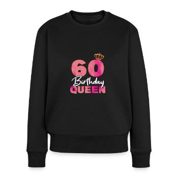 Frau 60. Geburtstag Geschenk - Frauen Premium Bio Pullover - Schwarz - Vorne - Julia (174cm)