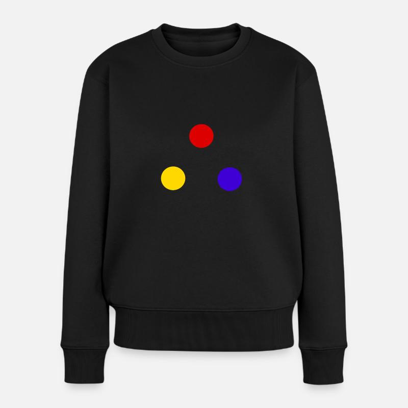 Sphären der Primärfarbe - Frauen Premium Bio Pullover - Schwarz