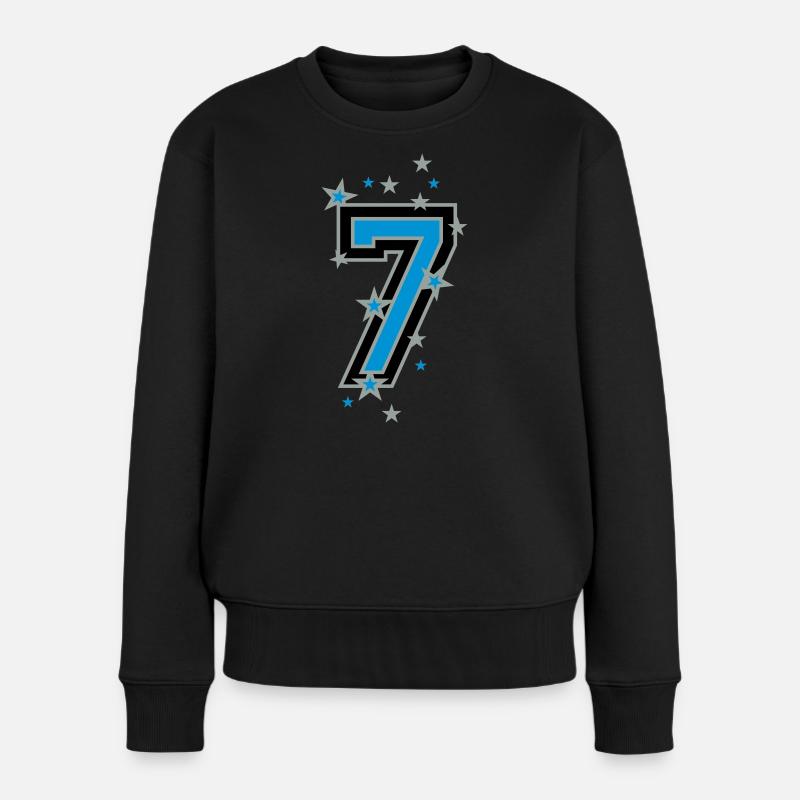 Die Nummer sechs 6 - Frauen Premium Bio Pullover - Schwarz