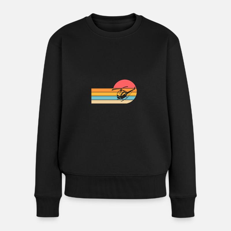 Pilote Hélicoptère Hélicoptère - Pull Premium bio Femme - noir