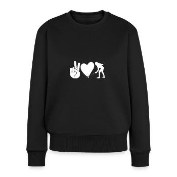Fechter Fechten - Frauen Premium Bio Pullover - Schwarz - Vorne - Julia (174cm)