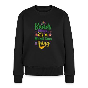 Mardi Gras Parade Carnaval Carnaval Célébration - Pull Premium bio Femme - noir - Devant - Julia (174cm)