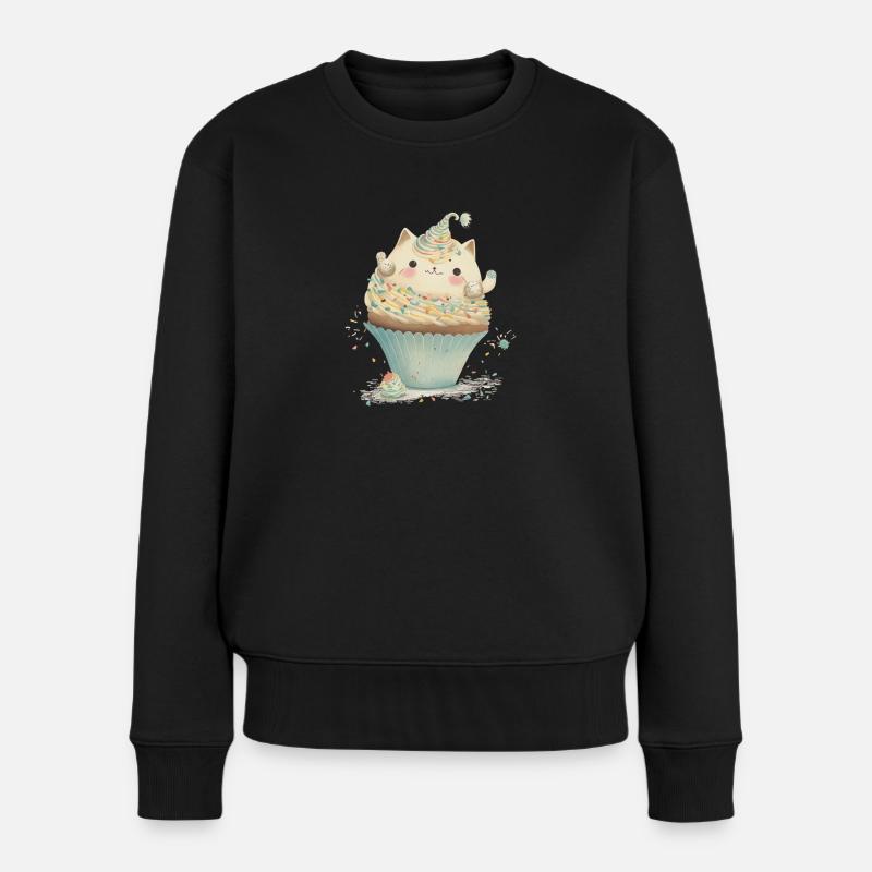 Cupcake pour chat - Pull Premium bio Femme - noir