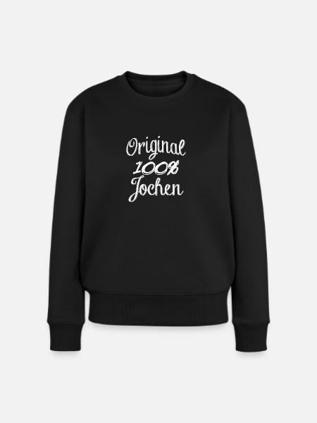 Original 100% Jochen - Frauen Premium Bio Pullover - Schwarz