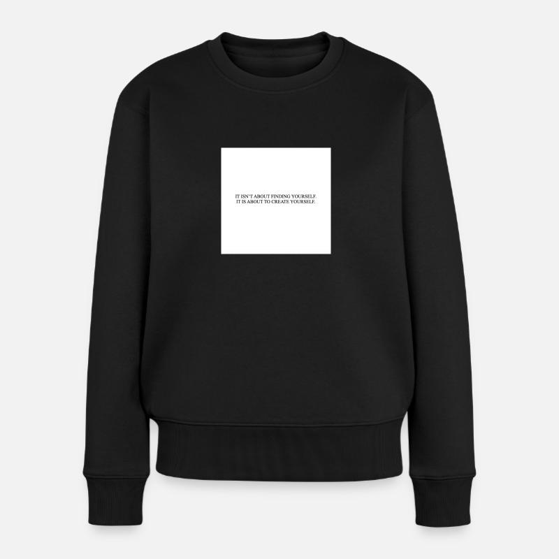 FINDING YOURSELF - Women's Premium Organic Jumper - black