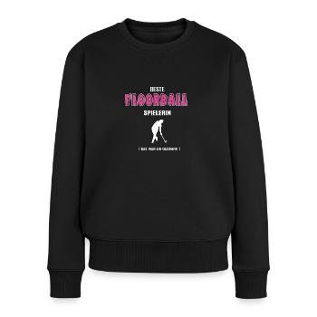 Beste Floorball Spielerin Floorballerin Hockey - Frauen Premium Bio Pullover - Schwarz - Vorne - Julia (174cm)
