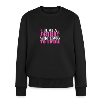 Bâton Twirling Staff Jonglage Gymnastik mit Stab - Frauen Premium Bio Pullover - Schwarz - Vorne - Julia (174cm)