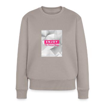 Enjoy korean things - Pull Premium bio Femme - taupe - Devant - Julia (174cm)
