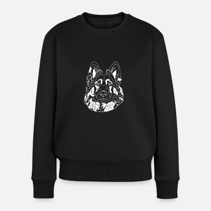 Altdeutscher Schäferhund - Harzer Fuchs Mix - Frauen Premium Bio Pullover - Schwarz