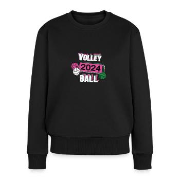 Volleyball 2024 Volleyballerin Volleyballspielerin - Frauen Premium Bio Pullover - Schwarz - Vorne - Julia (174cm)
