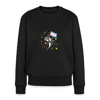 Trans Pride Orca - Women's Premium Organic Jumper - black - Front - Julia (174cm)