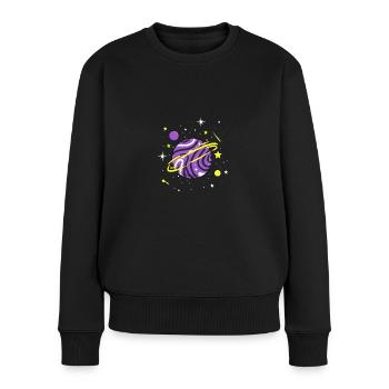 Nonbinary Space Planet Nonbinary Pride - Women's Premium Organic Jumper - black - Front - Julia (174cm)