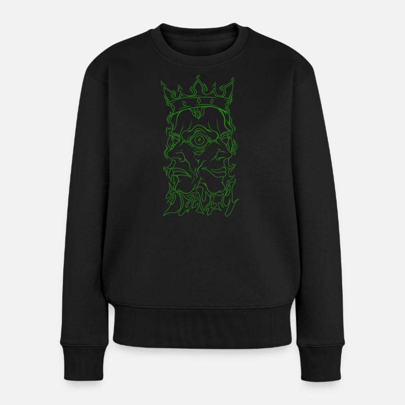 Dualität V - Frauen Premium Bio Pullover - Schwarz