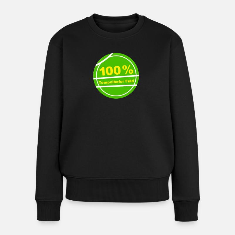 100% Tempelhofer Feld - Frauen Premium Bio Pullover - Schwarz