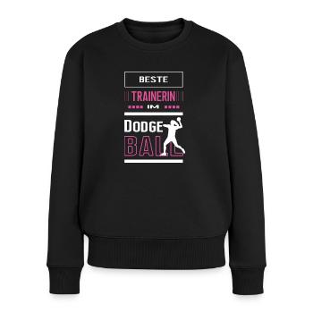 Beste Dodgeball Trainerin Dodgeballtrainerin Spiel - Frauen Premium Bio Pullover - Schwarz - Vorne - Julia (174cm)