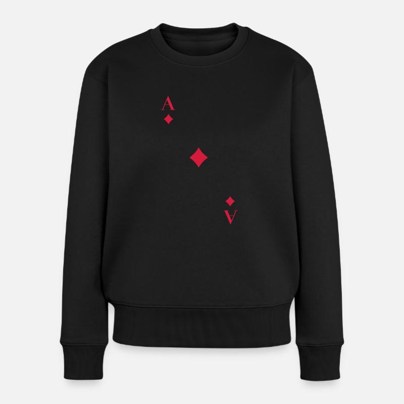 Karo Ass - Frauen Premium Bio Pullover - Schwarz