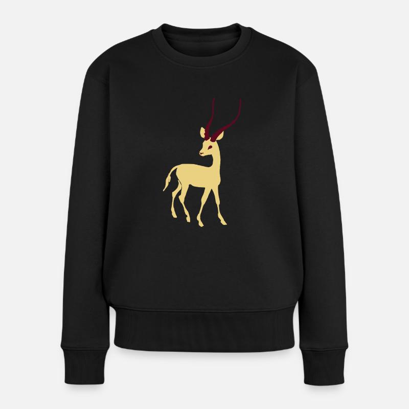 Gazelle - Frauen Premium Bio Pullover - Schwarz