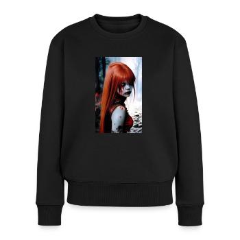 ARTWORK Redhair Girl - Pull Premium bio Femme - noir - Devant - Julia (174cm)