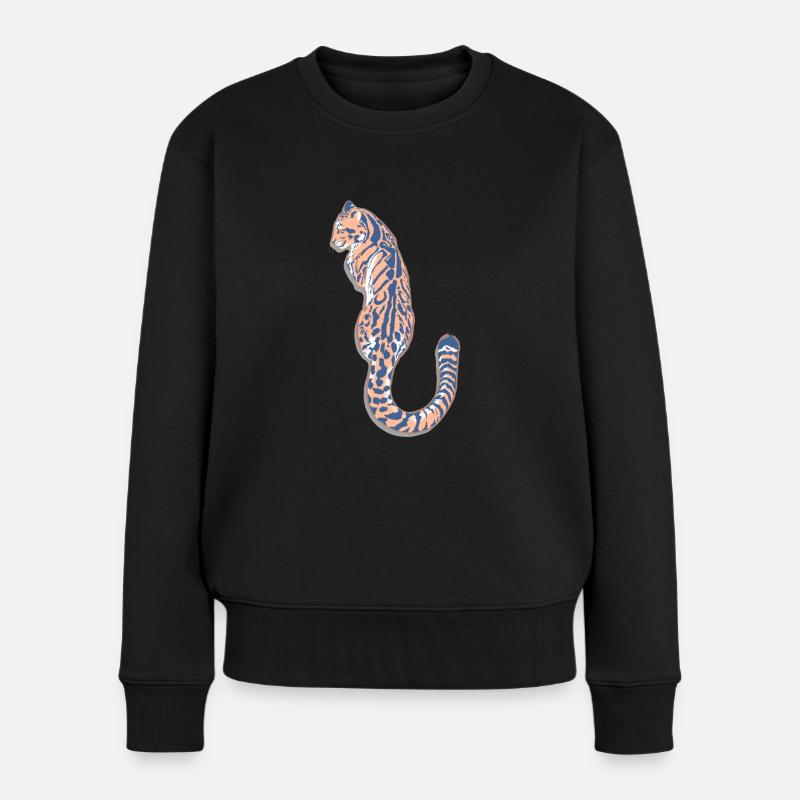 Nebelparder - Frauen Premium Bio Pullover - Schwarz