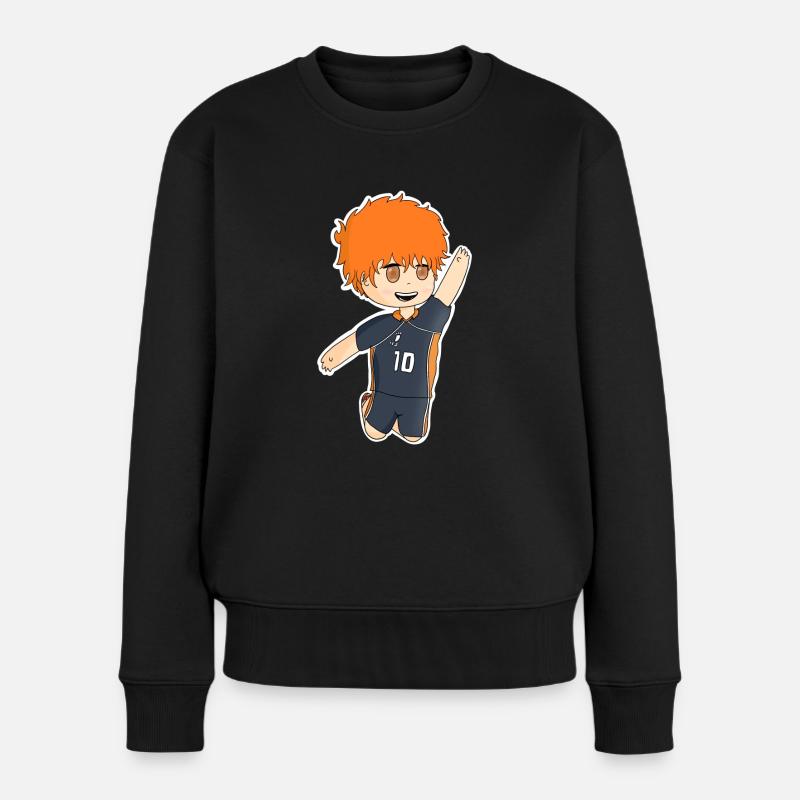 Haikyuu Hinata Shoyo Chibi - Frauen Premium Bio Pullover - Schwarz