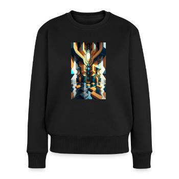 Kristall-Königreich - Frauen Premium Bio Pullover - Schwarz - Vorne - Julia (174cm)