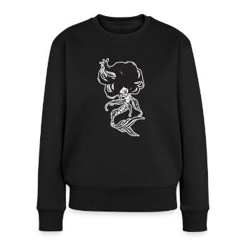Mermaid - Pull Premium bio Femme - noir - Devant - Julia (174cm)