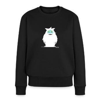 Mister Yeti - Charakter - Frauen Premium Bio Pullover - Schwarz - Vorne - Julia (174cm)