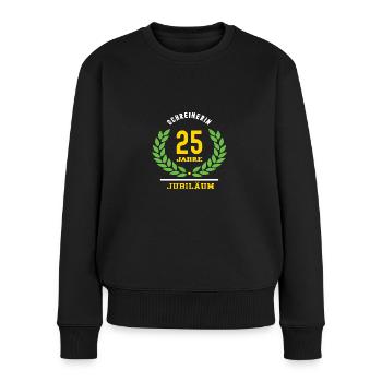 Schreinerin Jubiläum 25 Jahre 25 jähriges Jubi - Frauen Premium Bio Pullover - Schwarz - Vorne - Julia (174cm)