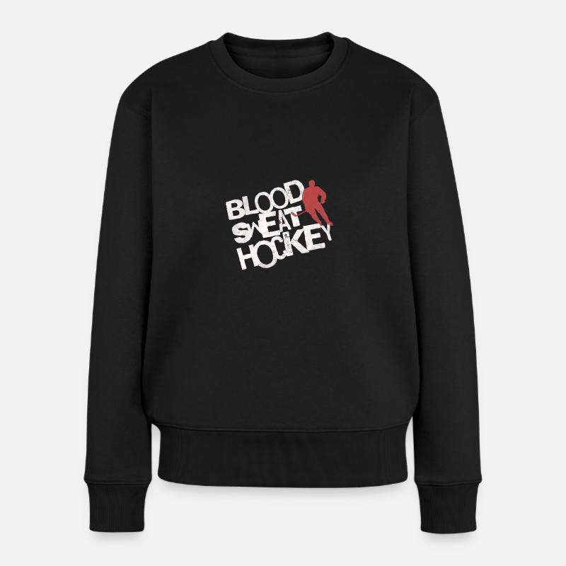 Eishockeyspieler Eishockey Trikot Geschenk - Frauen Premium Bio Pullover - Schwarz