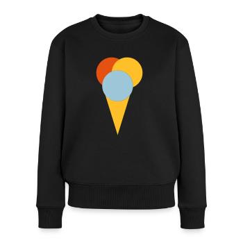 Crème glacée - Pull Premium bio Femme - noir - Devant - Julia (174cm)