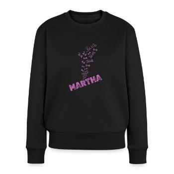 Wasser Martha - Frauen Premium Bio Pullover - Schwarz - Vorne - Julia (174cm)