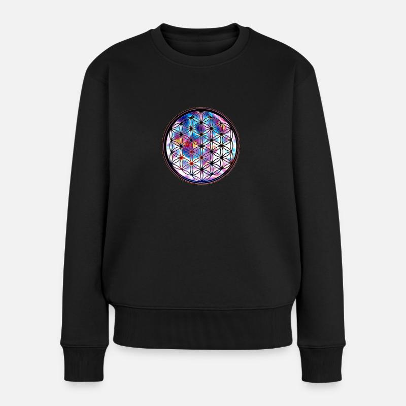Fleur de vie - Pull Premium bio Femme - noir