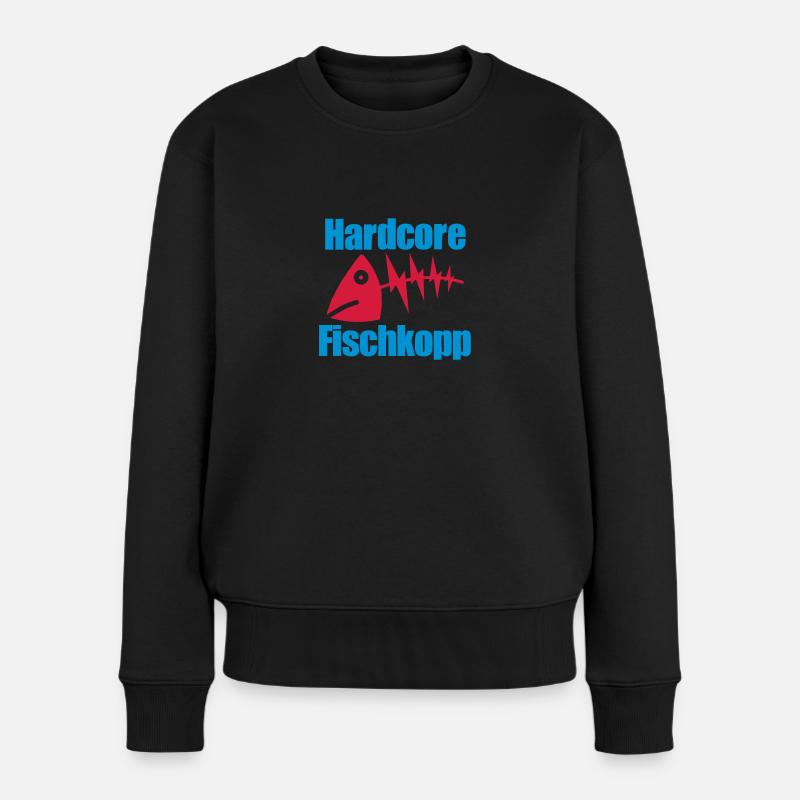 Fischkopp extrem - Frauen Premium Bio Pullover - Schwarz