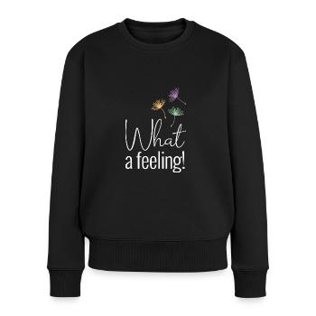 Quel sentiment négatif - Pull Premium bio Femme - noir - Devant - Julia (174cm)