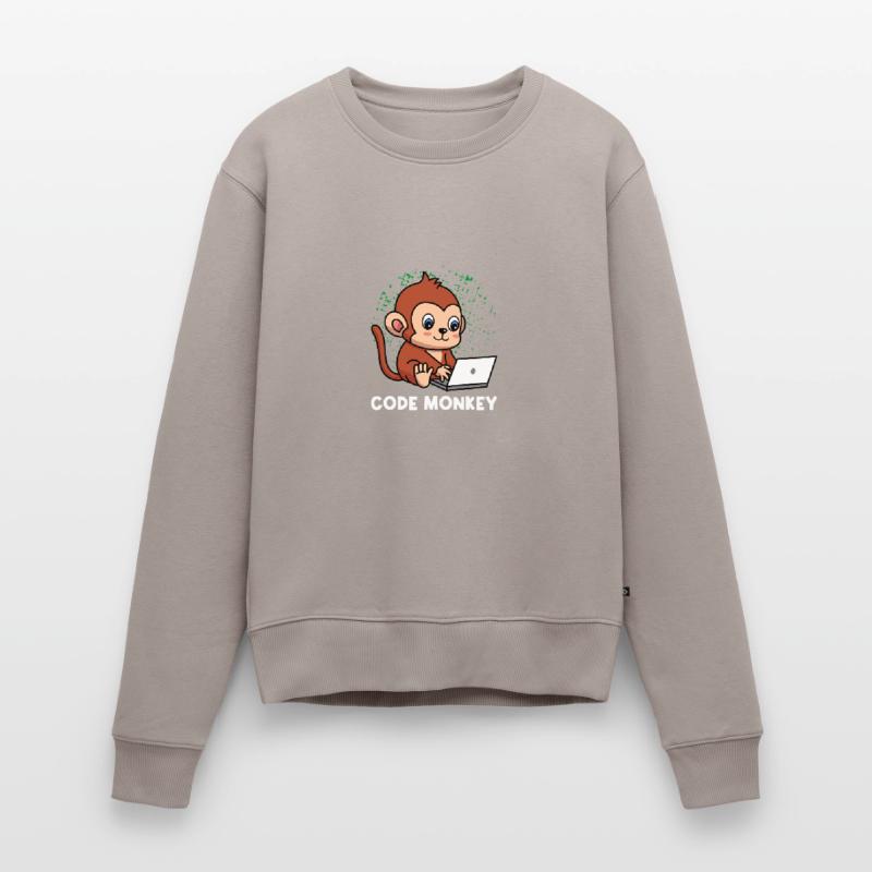 Code Monkey Programming Coder Computer Geek Develo Frauen Premium Bio Pullover