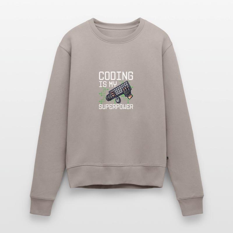 Coding Is My Superpower Programming Coder Computer Frauen Premium Bio Pullover