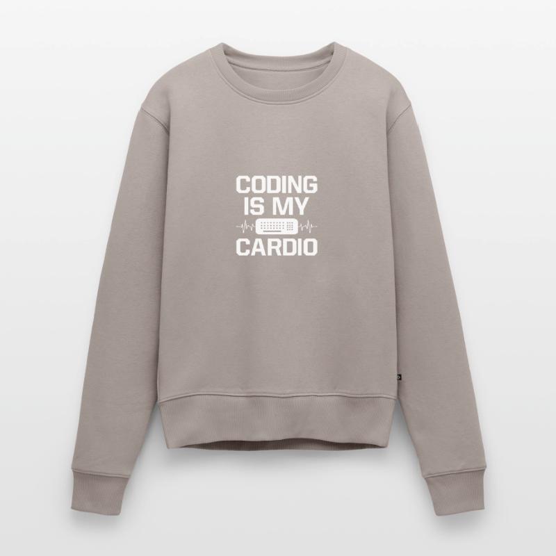 Coding Is My Cardio Programming Coder Computer Gee Frauen Premium Bio Pullover