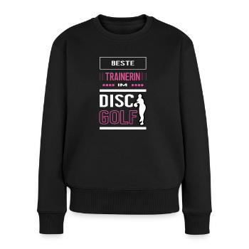 Beste Discgolf Trainerin Discgolftrainerin Spiel - Frauen Premium Bio Pullover - Schwarz - Vorne - Julia (174cm)