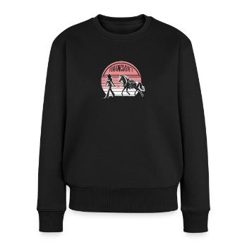 Führungskraft Pferd Reiten Geschenkidee Pferde - Frauen Premium Bio Pullover - Schwarz - Vorne - Julia (174cm)