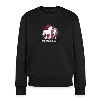 Führungskraft Pferd Geschenkidee Reiten Pferde - Frauen Premium Bio Pullover - Schwarz - Vorne - Julia (174cm)