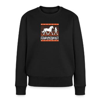 Führungskraft Pferd Geschenkidee Reiten Lustig - Frauen Premium Bio Pullover - Schwarz - Vorne - Julia (174cm)
