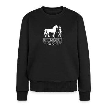 Führungskraft Pferd Geschenkidee Reiten Pferde - Frauen Premium Bio Pullover - Schwarz - Vorne - Julia (174cm)